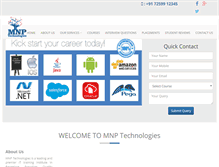 Tablet Screenshot of mnptechnologies.com